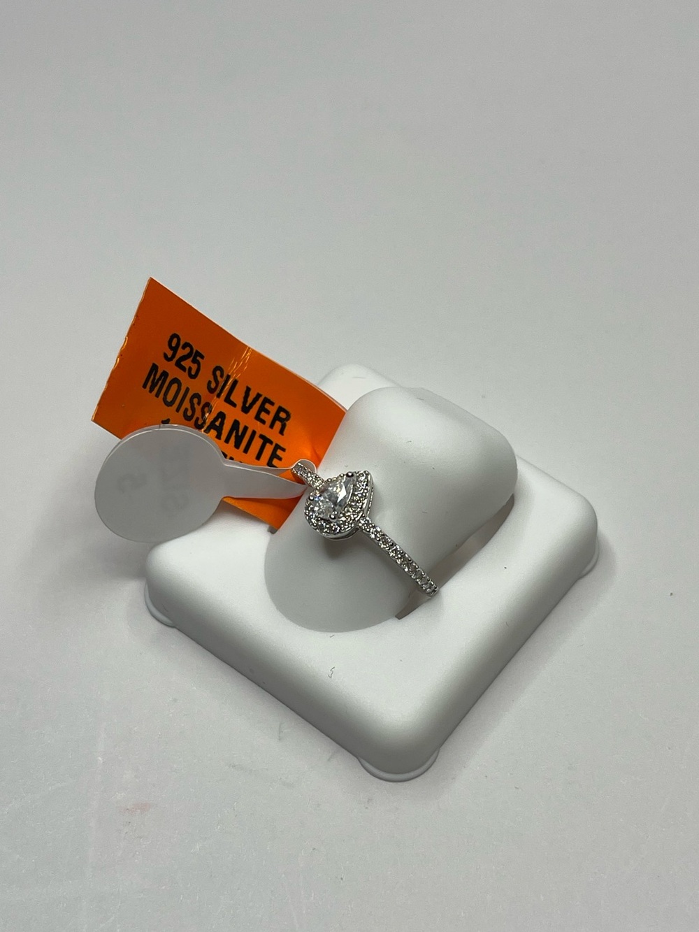 Classic Halo Moissanite Ring in Silver - 925 Sterling